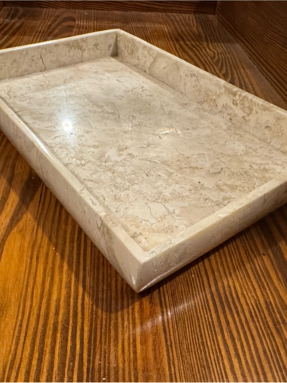 Rectangular Marble Accessory Tray - Cream & Ivory